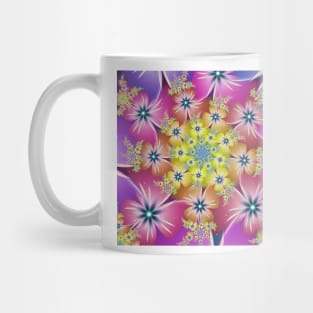 colourful flower fractal Mug